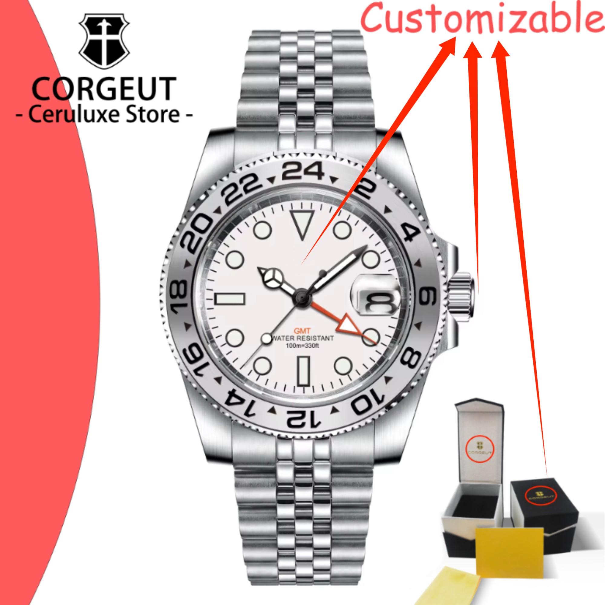 Luxury Watch Brands Logo - Zegarek męski kwarcowy 40mm 515 GMT