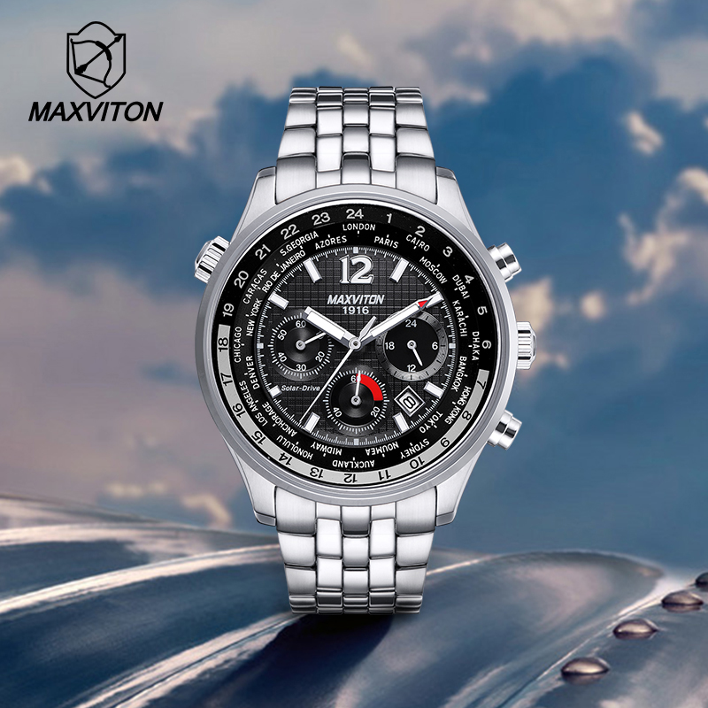 Citizen Watch Promaster - Zegarek męski MAXVITON Solar, duża tarcza,