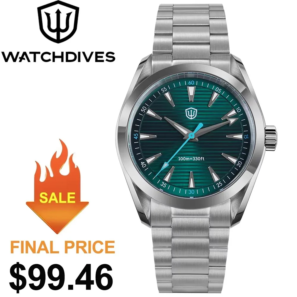 Guilloché Dial Watch - Watchdives 38mm zegarek kwarcowy VH31 mechanizm