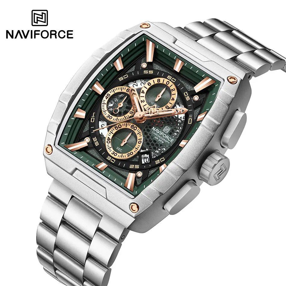 Luxury Watch Hublot - Zegarek kwarcowy NAVIFORCE Luxury Tonneau, luksusowa