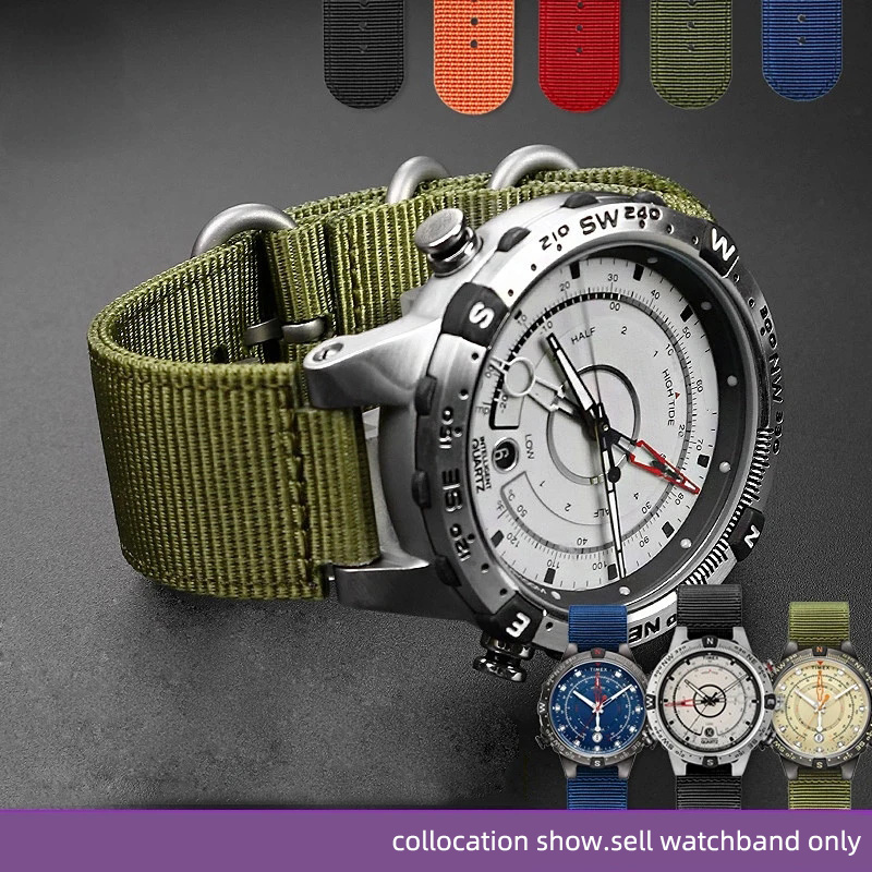 Citizen Watch Promaster - 24*16mm wypukły metalowy pierścień nylonowy pasek