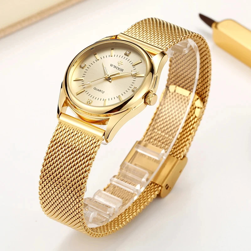 Luxury Watch Index - WWOOR luksusowa marka sukienka złoty zegarek