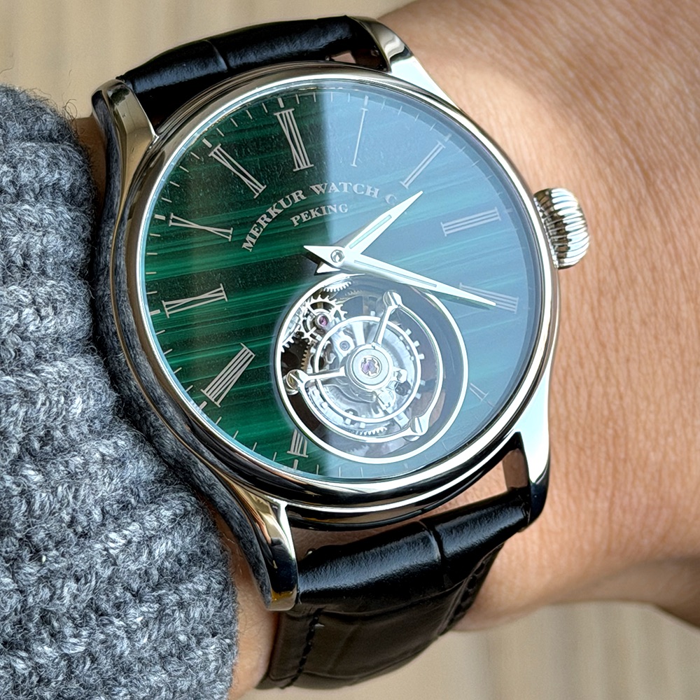 Zegarek Merkur 100% Tourbillon – Guilloché Dial Watch recenzja i cena