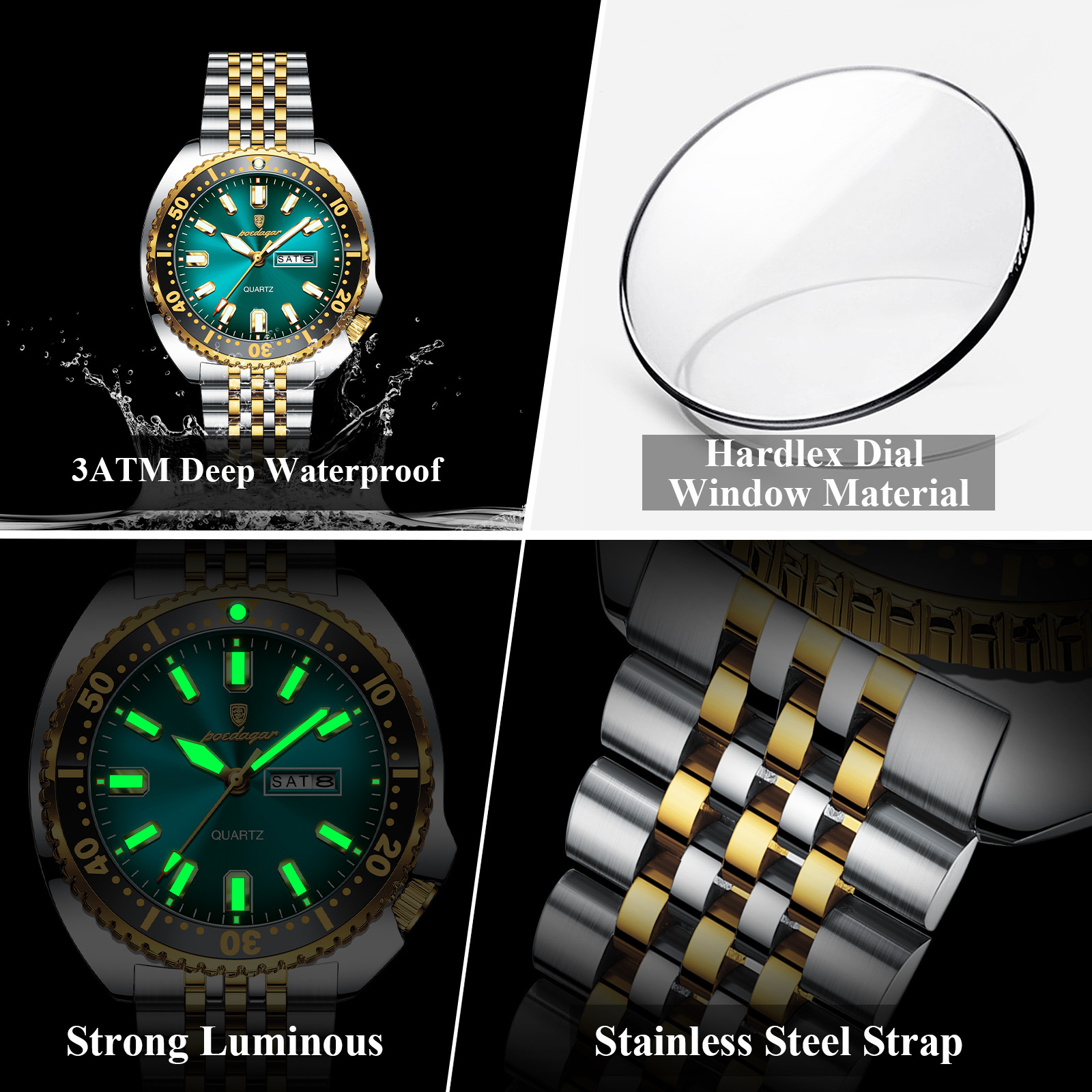 POEDAGAR Oryginalny Męski Zega – Luxury Watch Hublot recenzja i cena