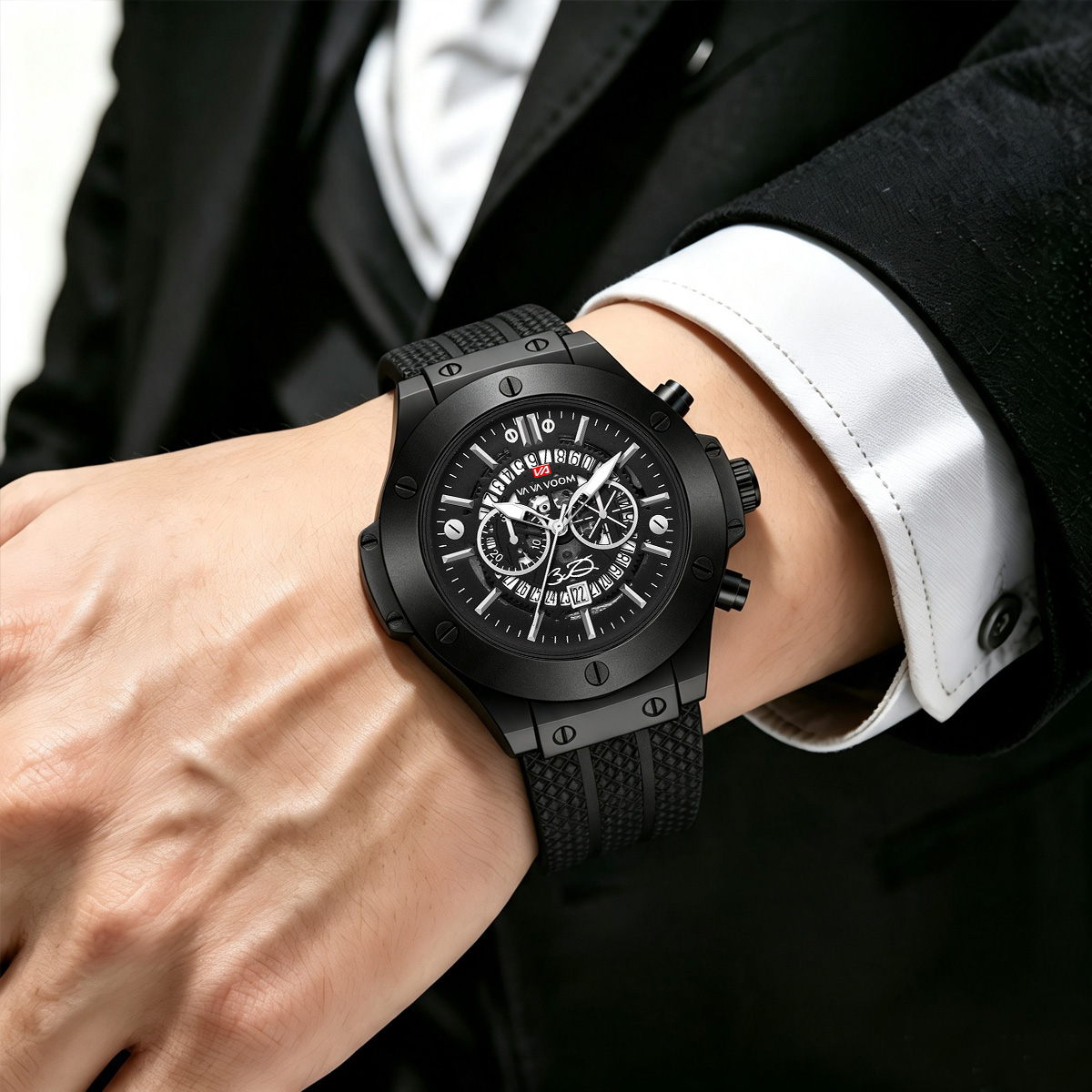 Czarny silikonowy męski ręczni – Luxury Watch Hublot recenzja i cena